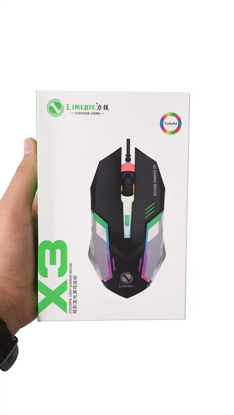 ماوس گیمینگ لایماید RGB-X3 | سنسور اپتیکال ۲۴۰۰ DPI | ۶ کلید با نورپردازی RGB