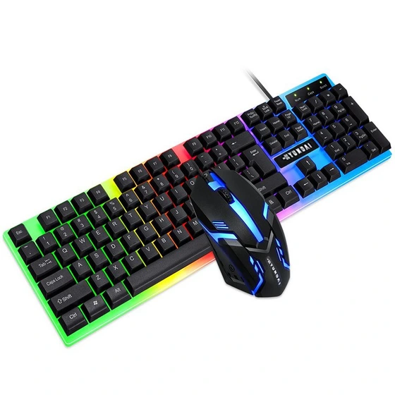 کیبورد و ماوس گیمینگ هیوندای مدل HY-MK141 با نورپردازی RGB